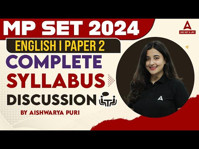 MP SET Syllabus 2024 | MP SET English Literature Syllabus 2024