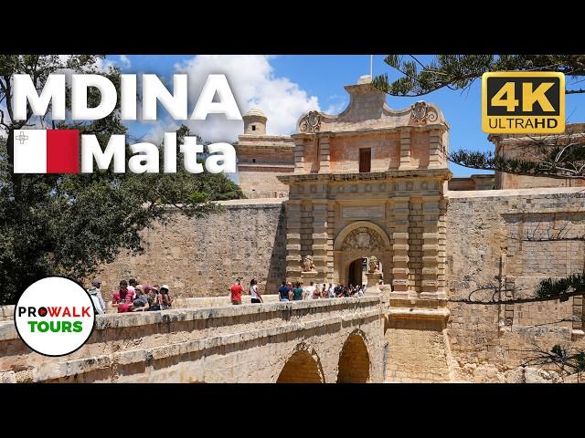 Mdina, Malta HDR Walking Tour 4K 60fps with Captions by Prowalk Tours