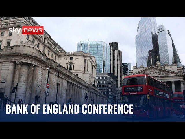 Bank of England Governor Andrew Bailey holds a news conference interest rate cut