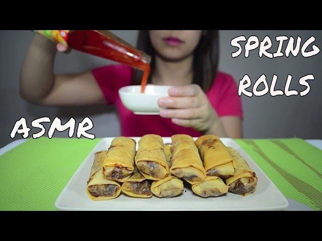 ASMR: Spring Rolls ^_^ Cooking & Eating Sounds