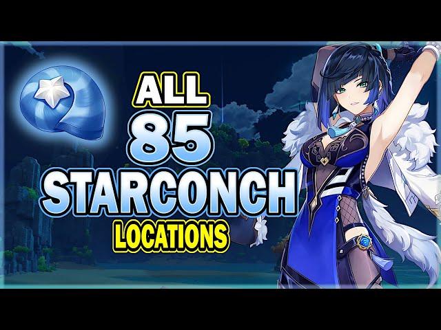 All 85 Starconch Locations - Efficient Farming Route - Childe / Yelan / Gaming Ascension Material