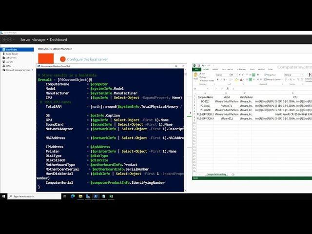 How to Remotely Collect Computer Inventory Details from Active Directory to Excel Using PowerShell