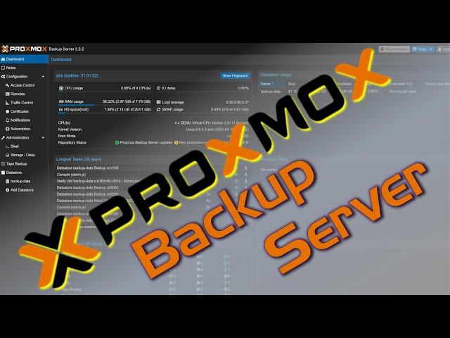 Proxmox Backup Server. Установка, настройка, тест, обзор функций.