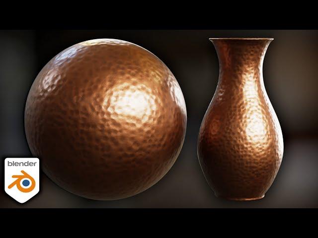 Procedural Hammered Copper Material (Blender Tutorial)