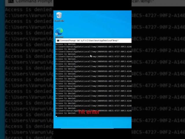 How To Delete Junk file using command prompt #shortsTech