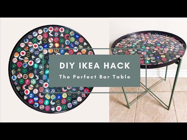 DIY IKEA Hack - Making The Perfect Bar Table With Beer Caps