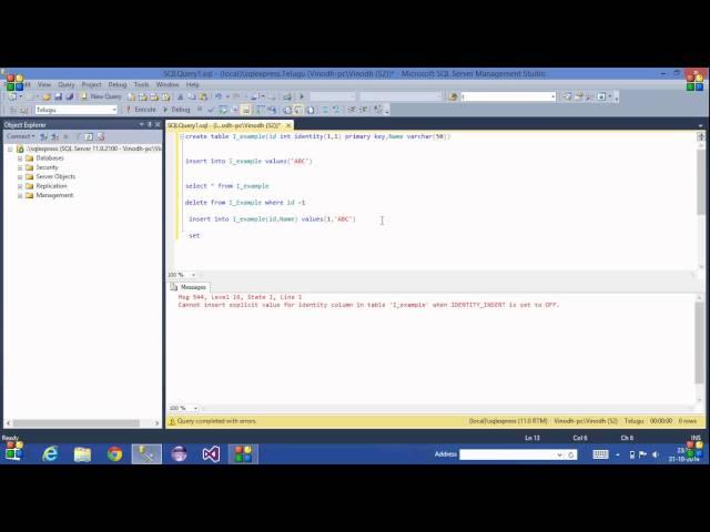 24.SQL Server Tutorial (Identity  column)