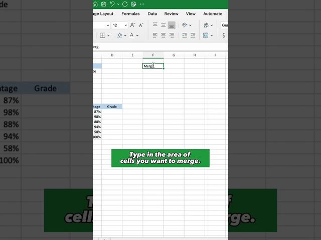 How To Merge Cells in Excel! #excel #exceltutorial #exceltips