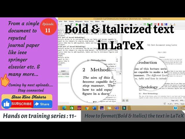 How to format (Bold & Italics) text in LaTeX. || Easy & Simple way ||