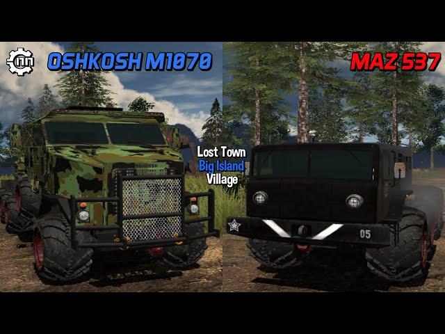 2 trucks are only suitable for the Lost Town - MAZ 537, Oshkosh M1070 | RTHD V11.3