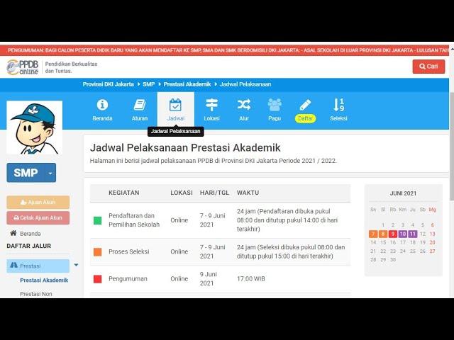 Jadwal Pendaftaran SMP PPDB DKI Jakarta 2021/2022