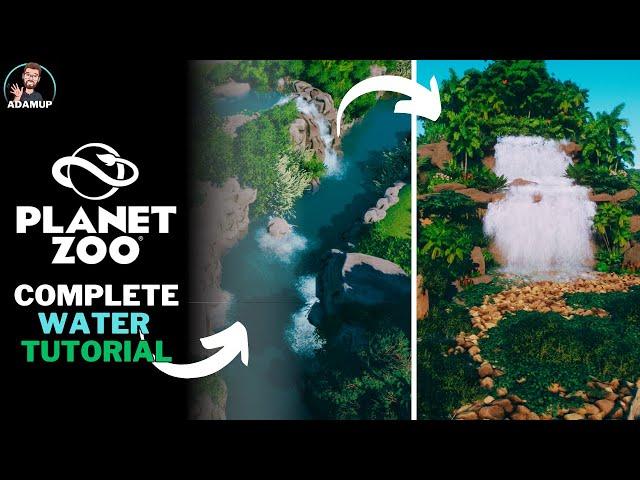 Planet Zoo Water Tutorial - Step By Step Waterfalls, Rivers & Fountains