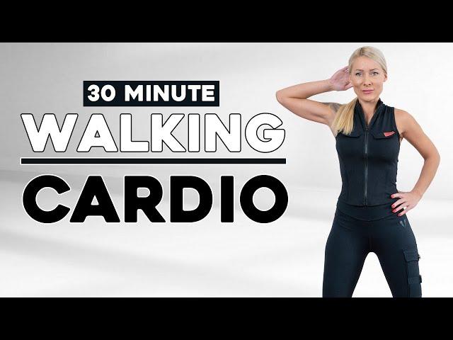 30 minute Walking Workout at home // Fun Low Impact Cardio! Knee Friendly