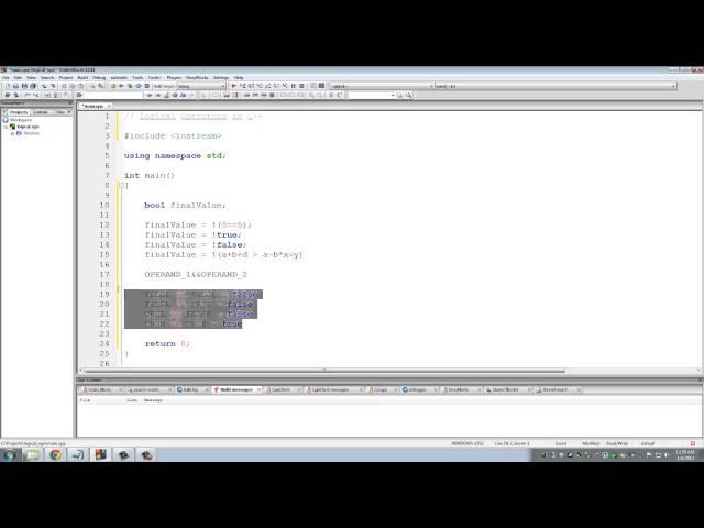 C++ Programming Tutorials: 9 - Logical Operators (NOT, AND, OR)