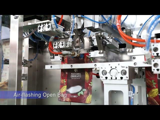 coffee bean snack food ziplock pouch doypack packing machine
