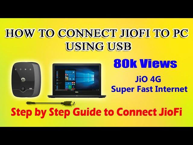 how to connect jiofi to pc using usb