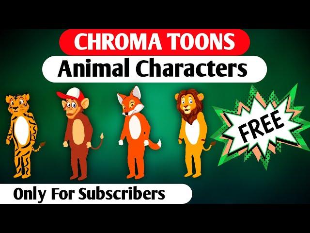 Chroma Toons Animal Characters | Free To Use | Chroma Toons New Update
