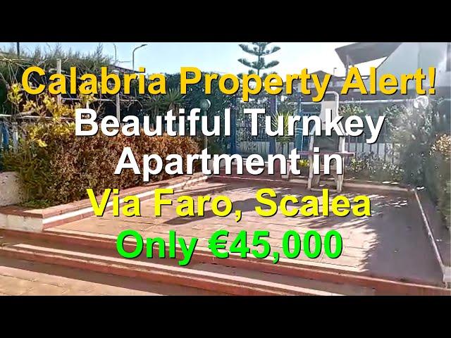 Calabria Property Alert! Beautiful Turnkey Apartment in Via Faro, Scalea! Only €45,000!