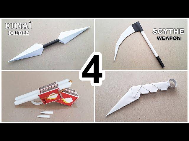 4 Easy Activities to Make from Paper / Origami Weapons / How to Make Paper Craft