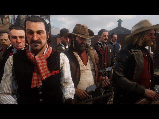 Team Dutch vs Team Arthur RDR2 NPC Fights Good Guys vs Bad Guys RDR2 Mods PC Battle Creator