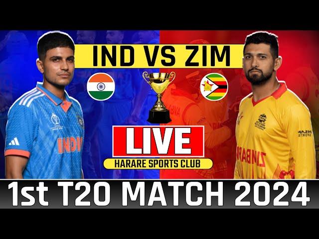 Live India vs Zimbabwe 1st T20 Match | Today Live Cricket Match Ind vs Zim | Live Cricket zim vs Ind