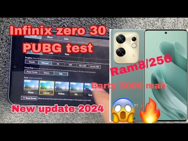 Infinix zero 30 PUBG test new update 2024 gaming zone 357k