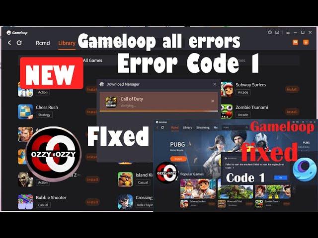 Gameloop Error Code 1 Fixed.. 100% working. COD mobile or PUBG*NEW*