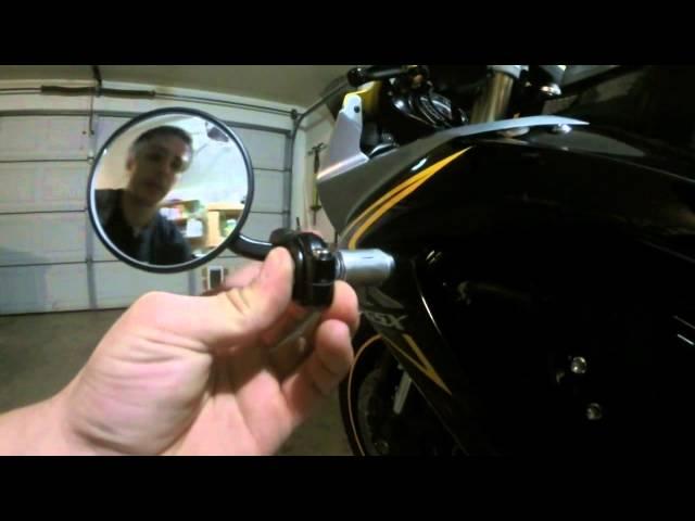 how to install bar end mirrors