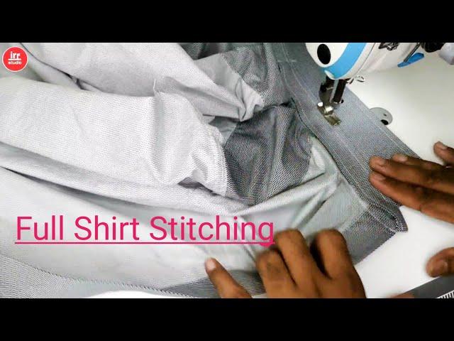 Gent's Full Shirt Stitching | Men's Shirt Cutting And Stitching | How To Sew A Men's Shirt