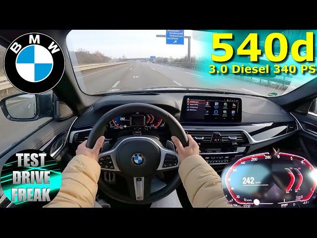 2022 BMW 540d xDrive 340 PS TOP SPEED AUTOBAHN DRIVE POV