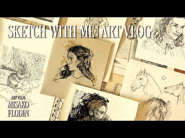 SKETCH WITH ME | ART VLOG️ My new desk set up, Mini trip to Victoria