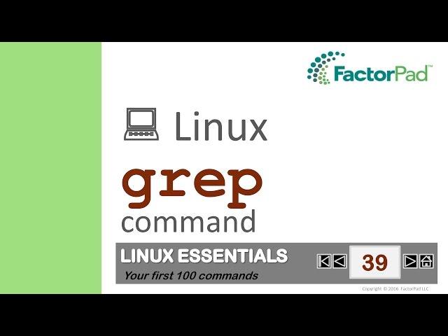 Linux grep command summary with examples