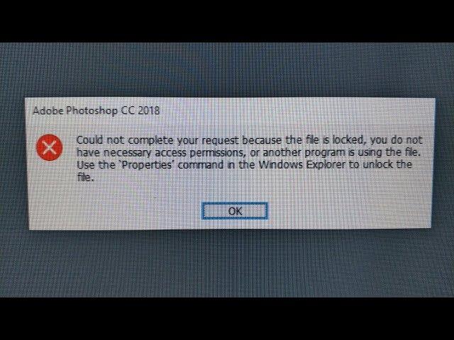 Can not open Photoshop CC ( 2018 ) Error fix #2