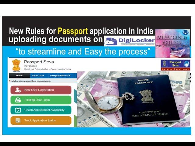 New Rules for Passport application in India PASSPORT require to Upload documents fetch to DIGILOCKER