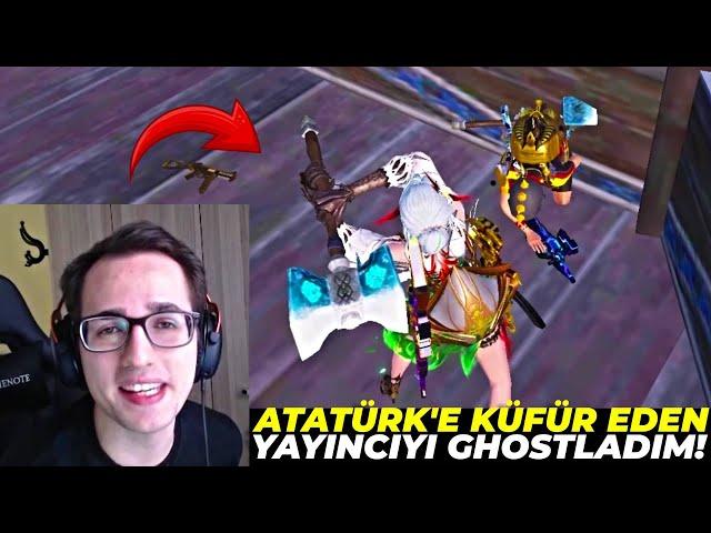 ATATÜRK'E KÜFÜR EDEN YAYINCIYI GHOSTLADIM ! 1 VS 4 ATTIM ! PUBG MOBILE