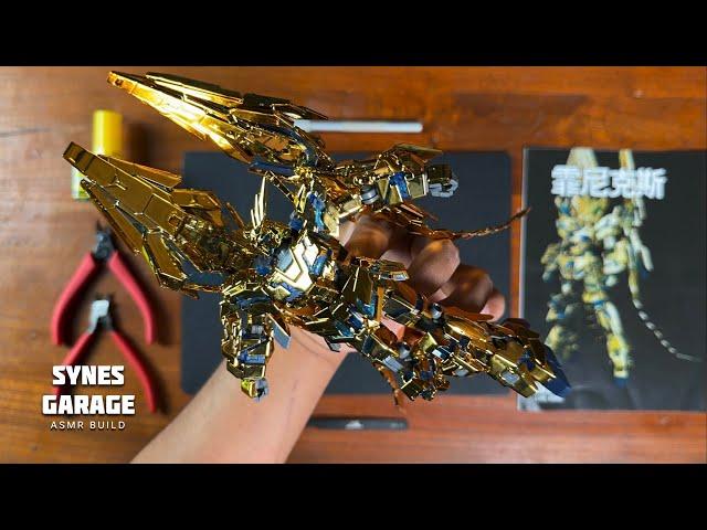 Gundam Phenex Narrative ver Gold Coating Hg 1/144 | ASMR BUILD | Xin Dong