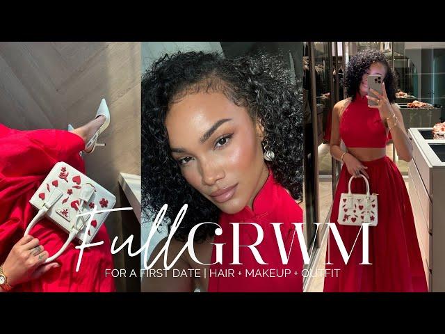 full get ready with me for a 1st date | hair + makeup + outfit +fragrances | allyiahsface grwm