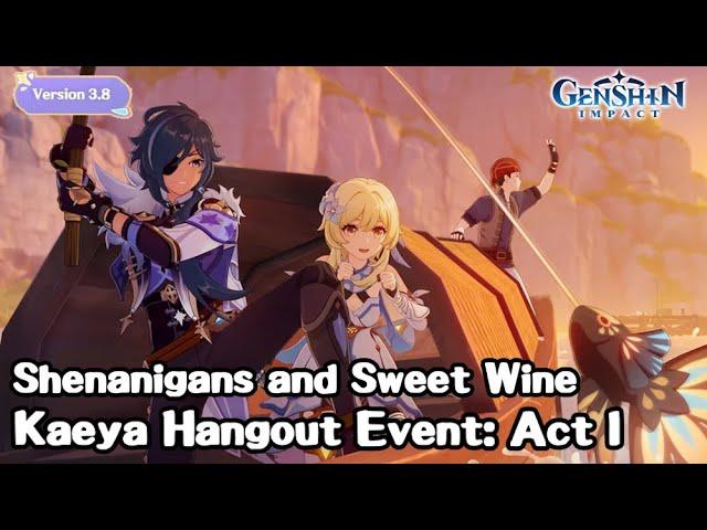 Shenanigans and Sweet Wine (All Endings): Kaeya's Hangout Act 1 - Genshin Impact v3.8