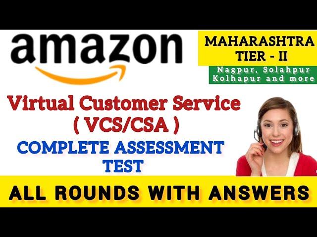 Amazon VCS Maharashtra Tier - II Nagpur | Complete Assessment Test | New Pattern Round | 2024