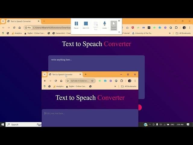 How To Make Text To Voice Converter Using JavaScript | Text To Speech Generator