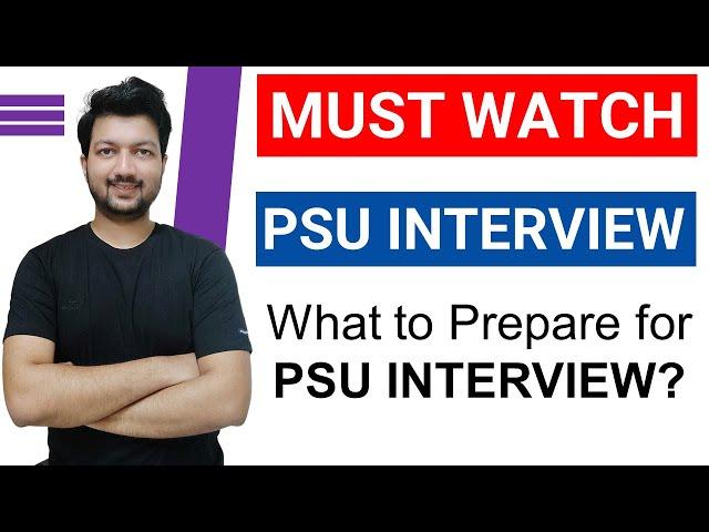 PSU Recruitment through GATE 2022 - What to prepare for PSU Interviews? EP01