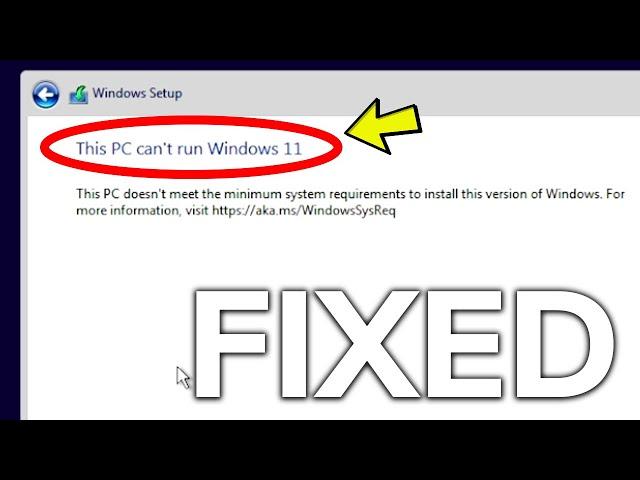 Fix: This PC can't run Windows 11 (Bypass TPM and Secure Boot) - Easiest Method