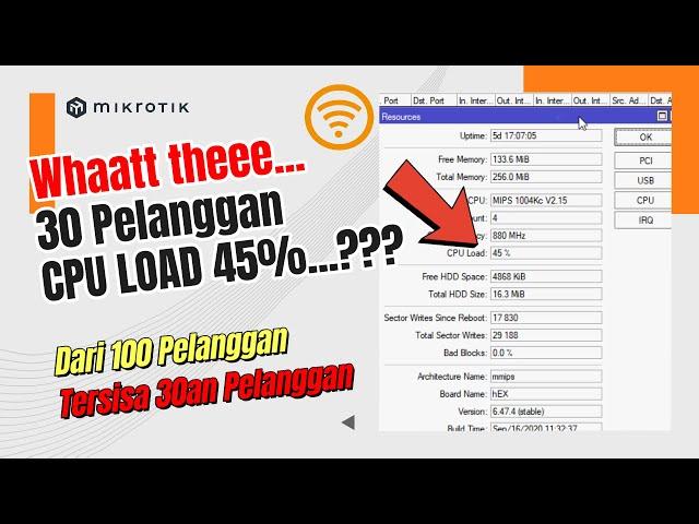 BISNIS NYARIS BANGKRUT ?! Salah Setting Mikrotik CPU LOAD Naik Tidak Normal | Tutorial Mikrotik