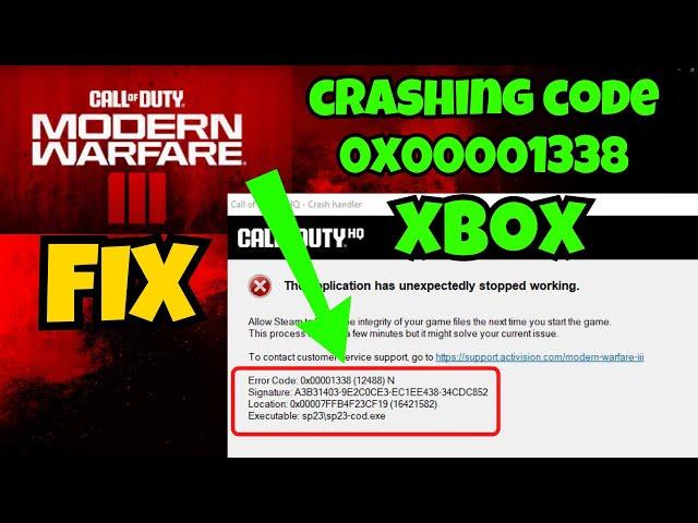 Fix MW3 crashing error code 0x00001338 on Xbox