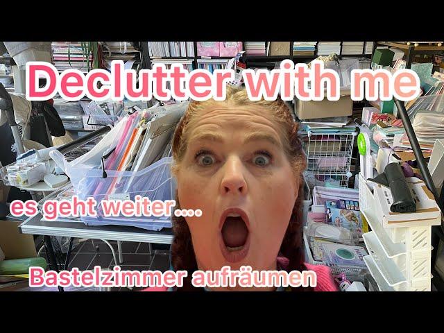 Declutter with me ️ Bastelzimmer aufräumen  Action Schätze gefunden  aussortiert 