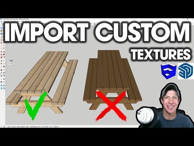 How to Import and Position CUSTOM TEXTURES in SketchUp!