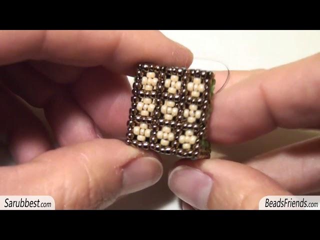 Beading making of - Cubic RAW Cube with beads - The second side