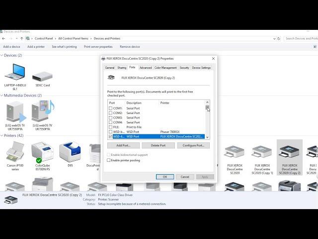 How to check and change printer port