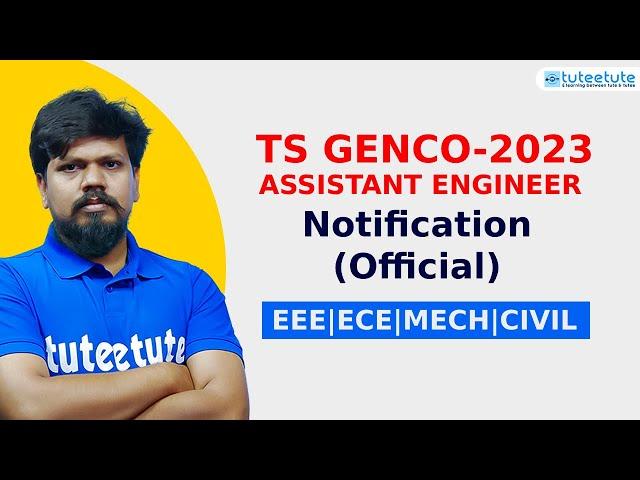 TS GENCO AE Notification - 2023 | Exam Date: 3rd DEC 2023 | #genco #tsgenco #eee #ece #mech