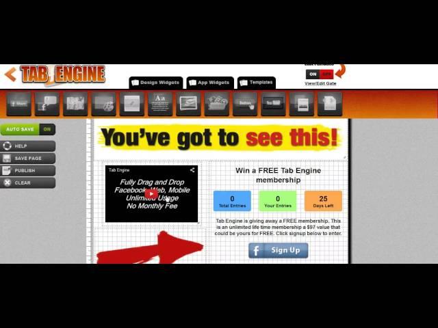 Tab Engine giveaway widget